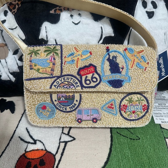 Viral Beaded Route 66 Road Trip Shoulder Bag - Picture 1 of 1